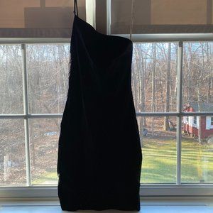 Black Mini Asymmetrical Dress